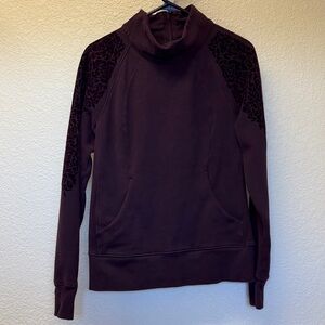 Lululemon Athletica Purple Hoodie with Floral Detail